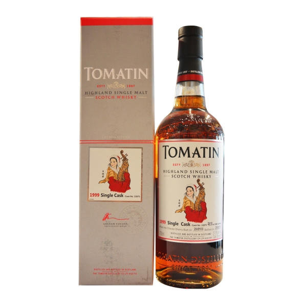 湯瑪丁1999四大美人(王昭君)單桶原酒威士忌