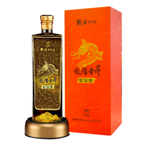金門酒廠戰酒黑金龍(龍耀金昇)金箔高粱酒
