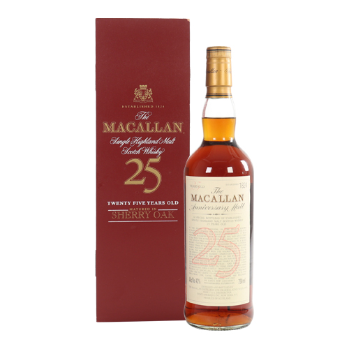 麥卡倫25年雪莉(紅木盒)單一麥芽威士忌
