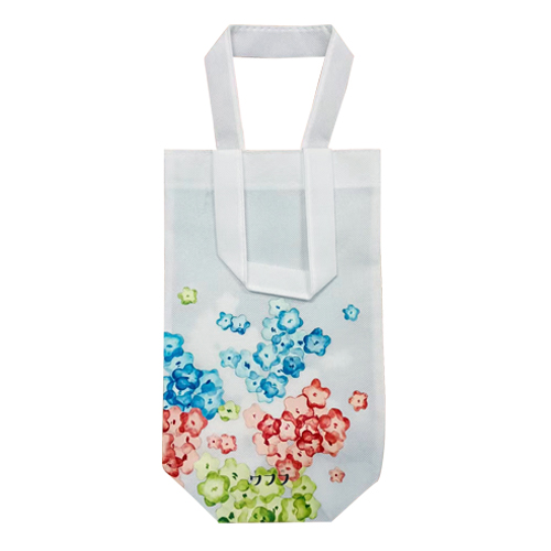 花紋單瓶裝提袋(不織